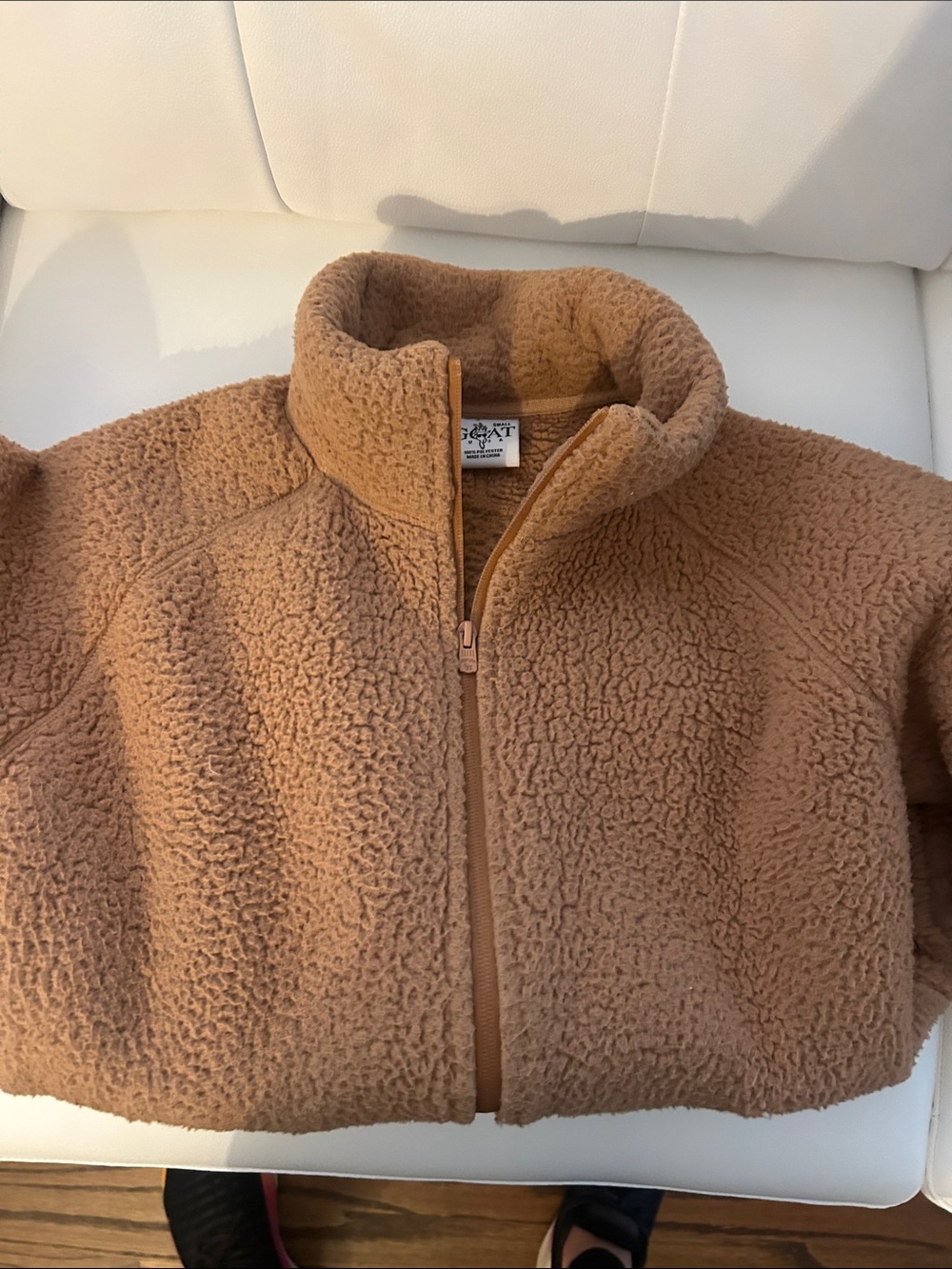 Goat USA Tan Sherpa Jacket in size small